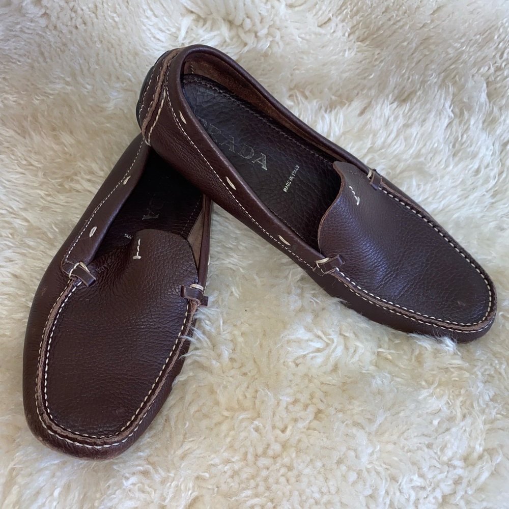 Prada Leather Classic Loafer Driving Moccasin - Picture 2 of 11